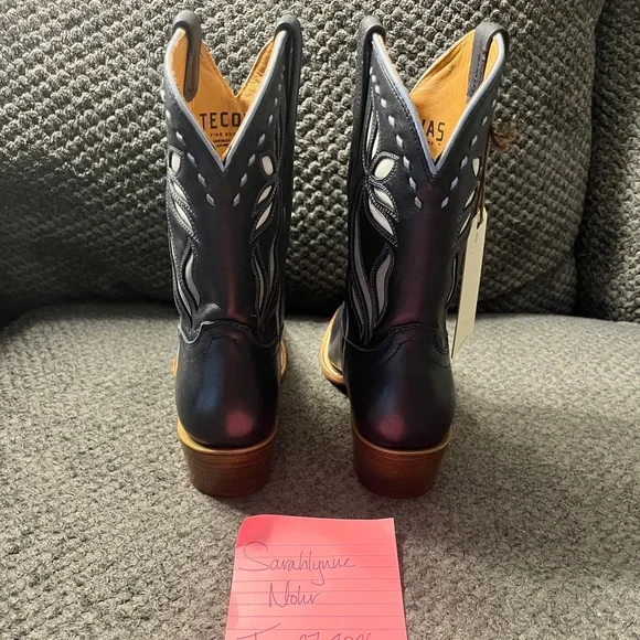 Tecovas Jolene Navy Bloom Bovine Size 8.5 - Picture 4 of 6